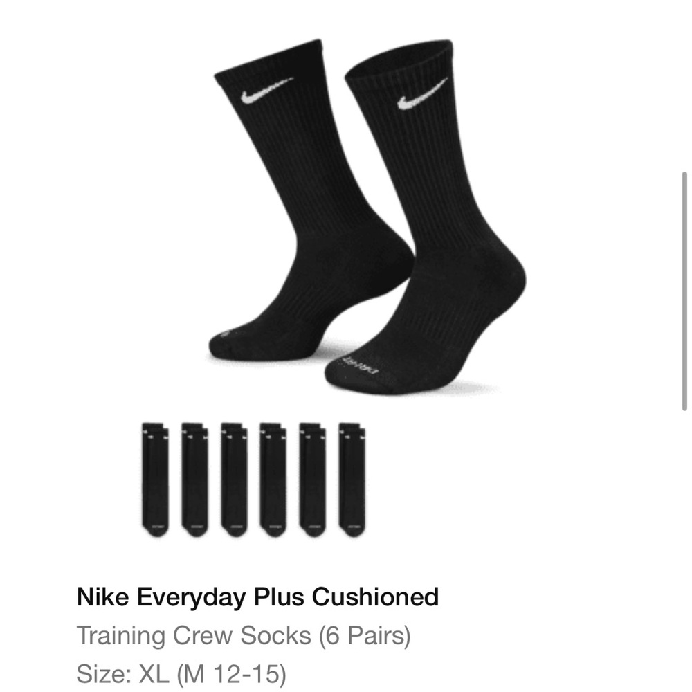 Nike black crew socks